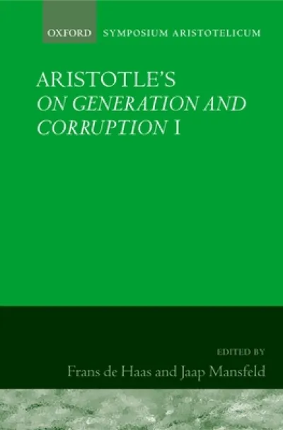 Aristotle's On Generation and Corruption I Book 1