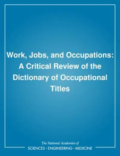 Work, Jobs, and Occupations