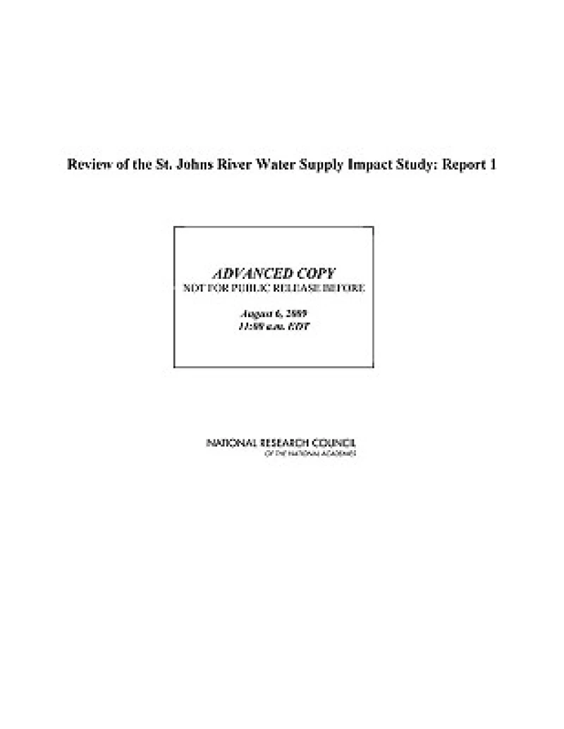 Review of the St. Johns River Water Supply Impact Study