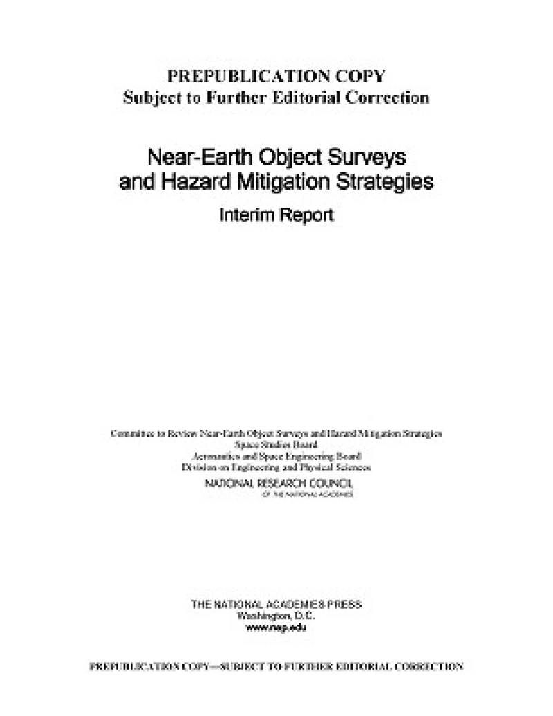Near-Earth Object Surveys and Hazard Mitigation Strategies