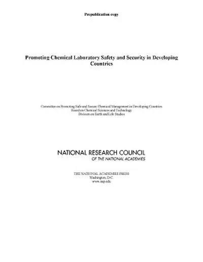 Promoting Chemical Laboratory Safety and Security in Developing Countries