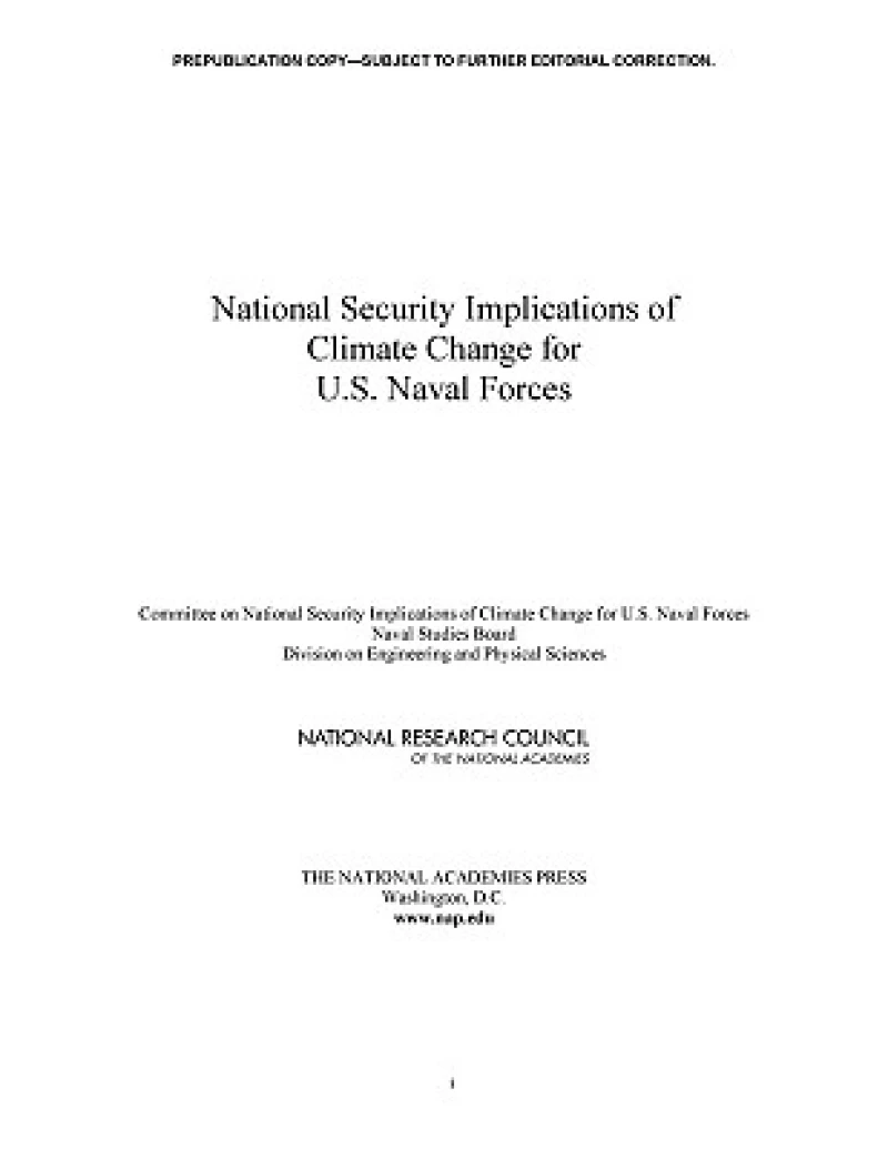 National Security Implications of Climate Change for U.S. Naval Forces