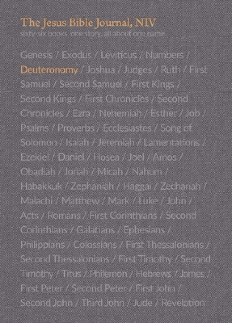 The Jesus Bible Journal, Deuteronomy, NIV, Paperback, Comfort Print