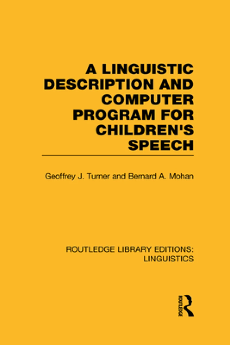 A Linguistic Description and Computer Program for Children's Speech