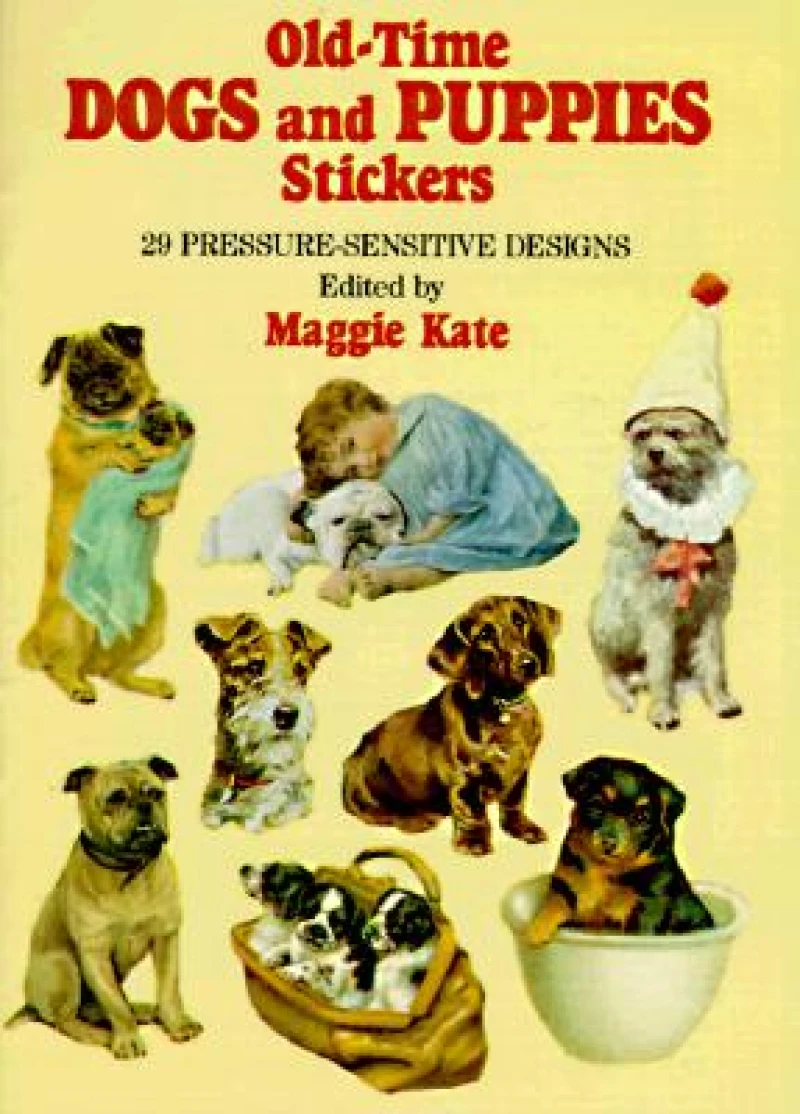 Old-Time Dogs and Puppies Stickers