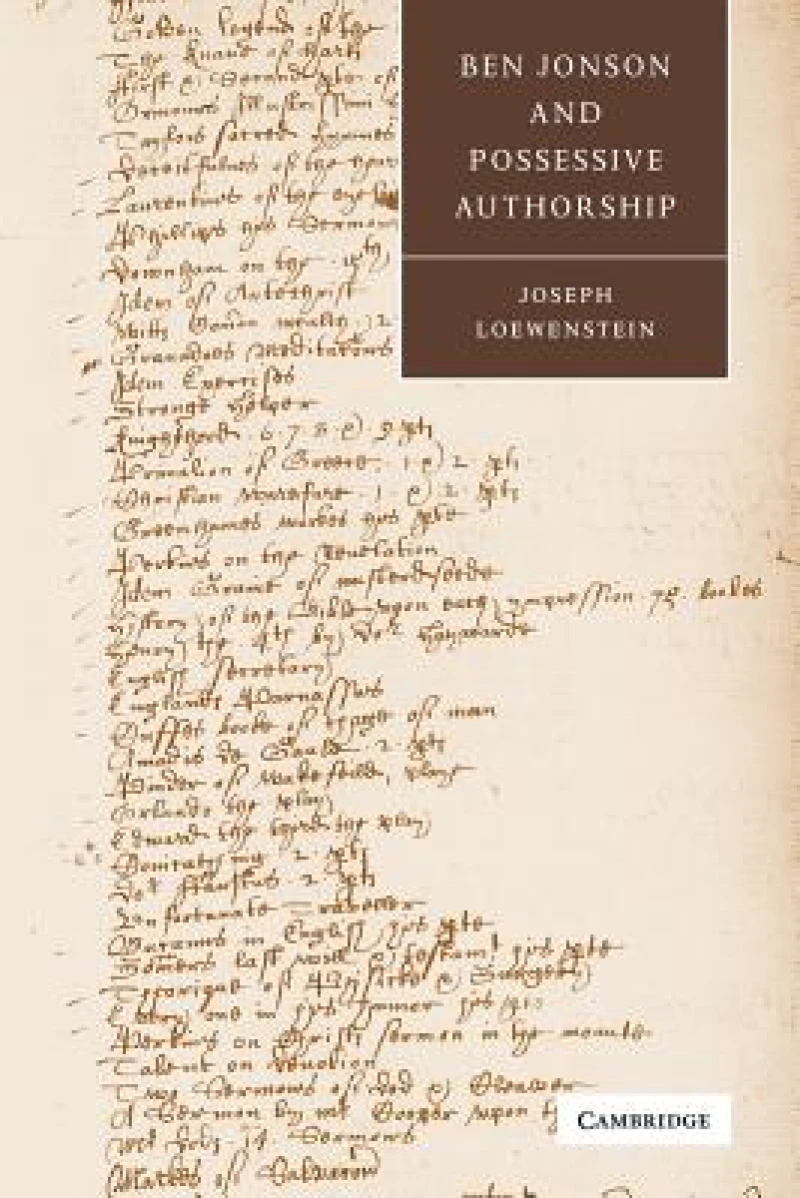 Ben Jonson and Possessive Authorship