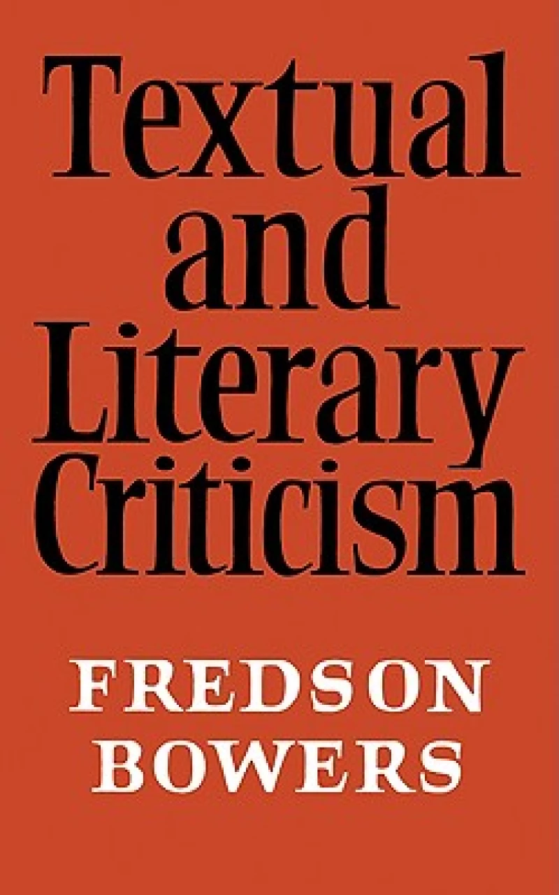 Textual and Literary Criticism