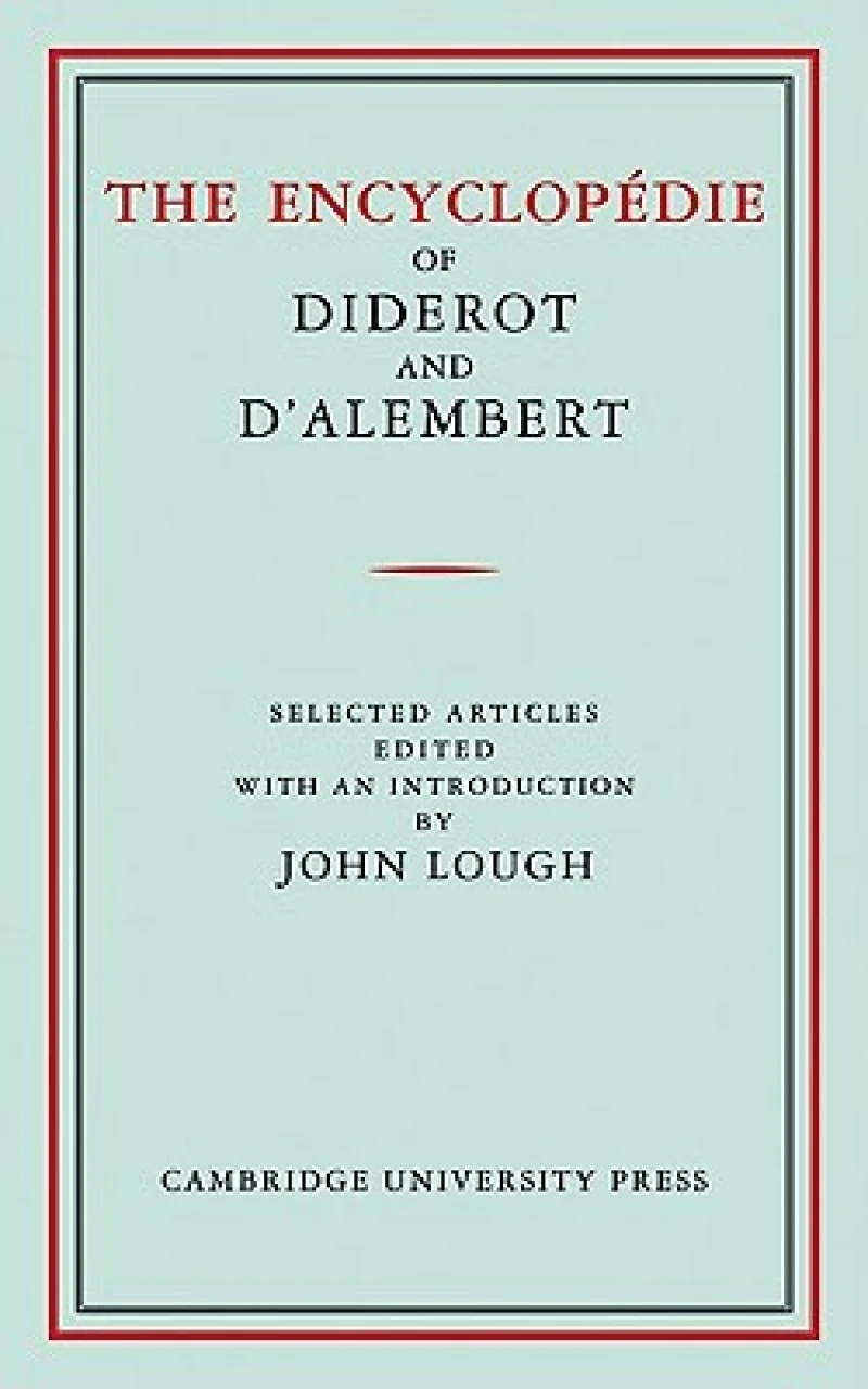 The Encyclopedie of Diderot and D'Alembert