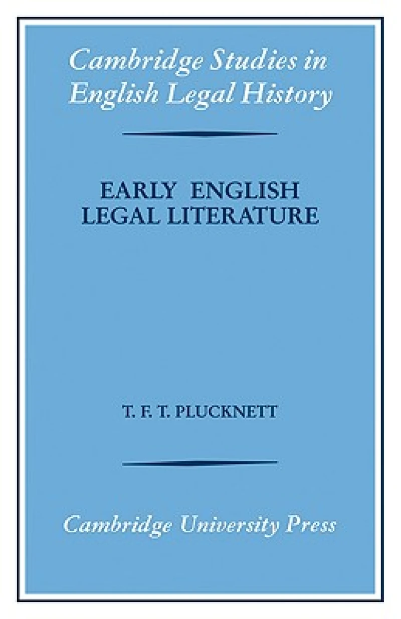 Early English Legal Literature