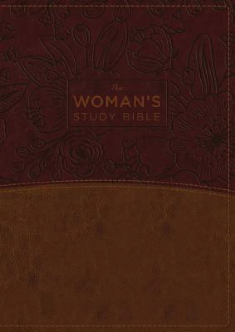 NKJV, The Woman's Study Bible, Leathersoft, Brown/Burgundy, Red Letter, Full-Color Edition, Thumb Indexed