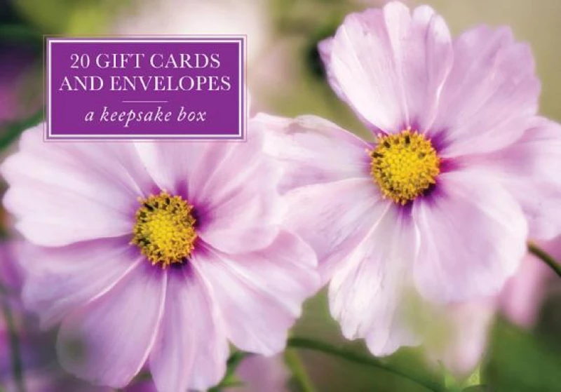 Tin Box of 20 Notecards and Envelopes: Pink Cosmos