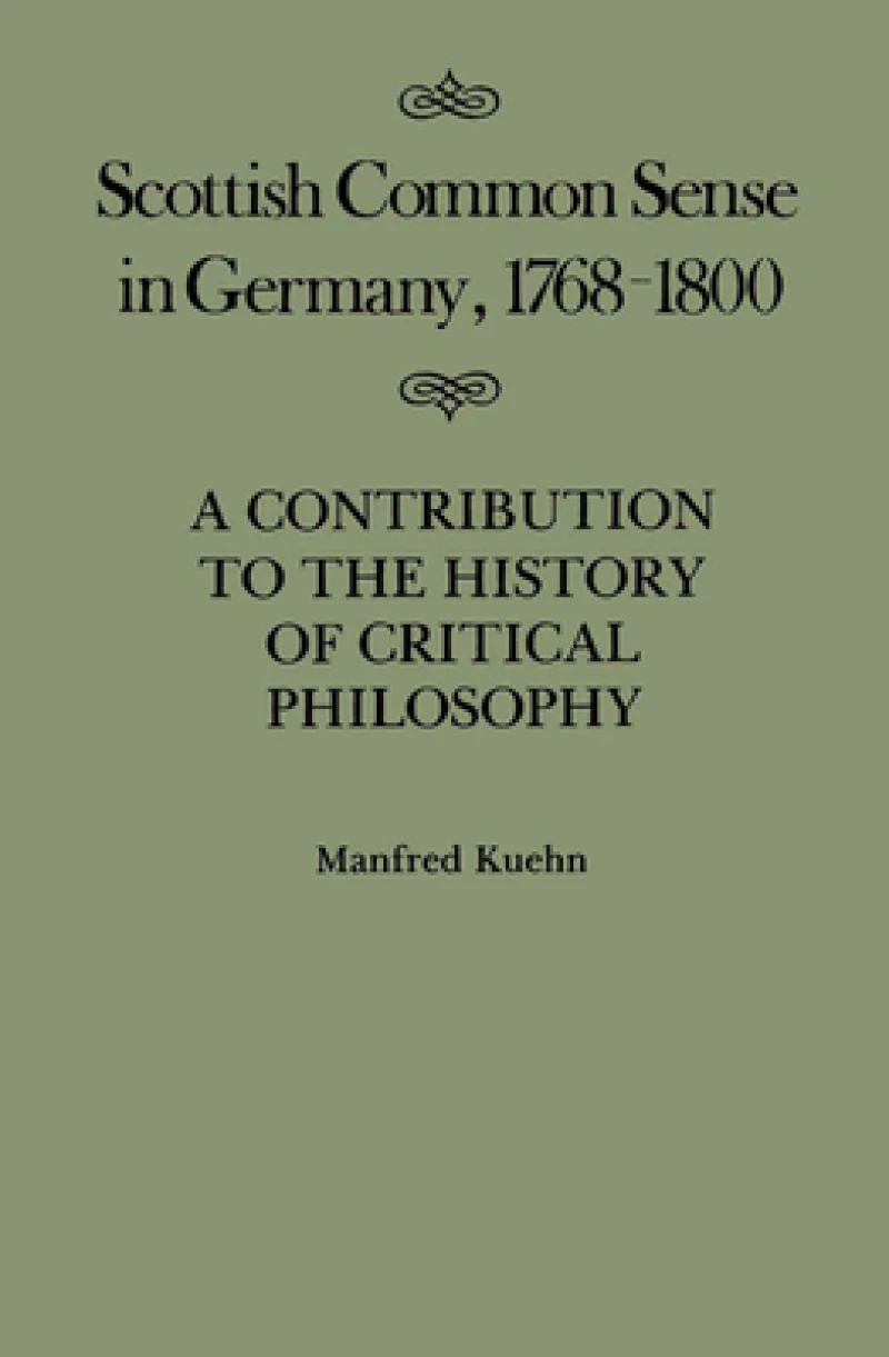 Scottish Common Sense in Germany, 1768-1800