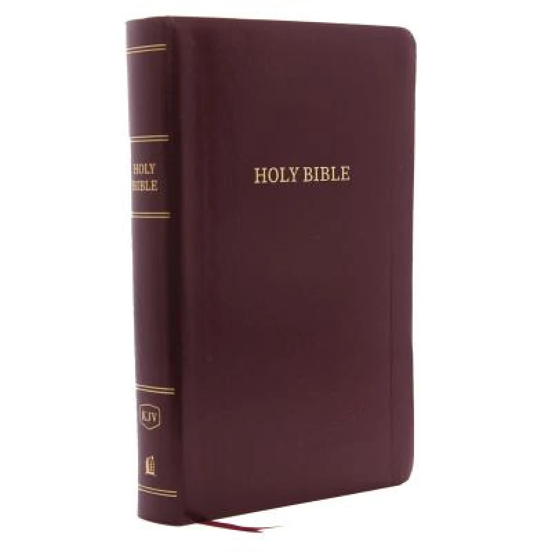 KJV Holy Bible: Personal Size Giant Print with 43,000 Cross References, Burgundy Leather-Look, Red Letter, Comfort Print: King James Version
