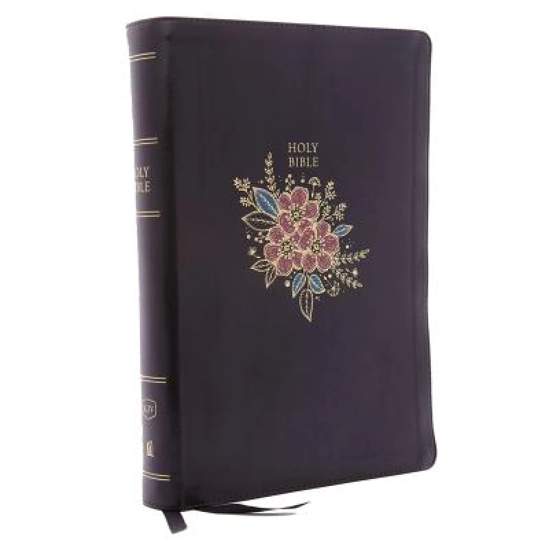 KJV Holy Bible: Super Giant Print with 43,000 Cross References, Deluxe Black Floral Leathersoft, Red Letter, Comfort Print (Thumb Indexed): King James Version