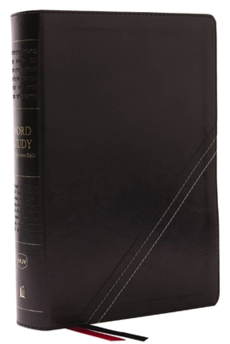 NKJV, Word Study Reference Bible, Leathersoft, Black, Red Letter, Comfort Print
