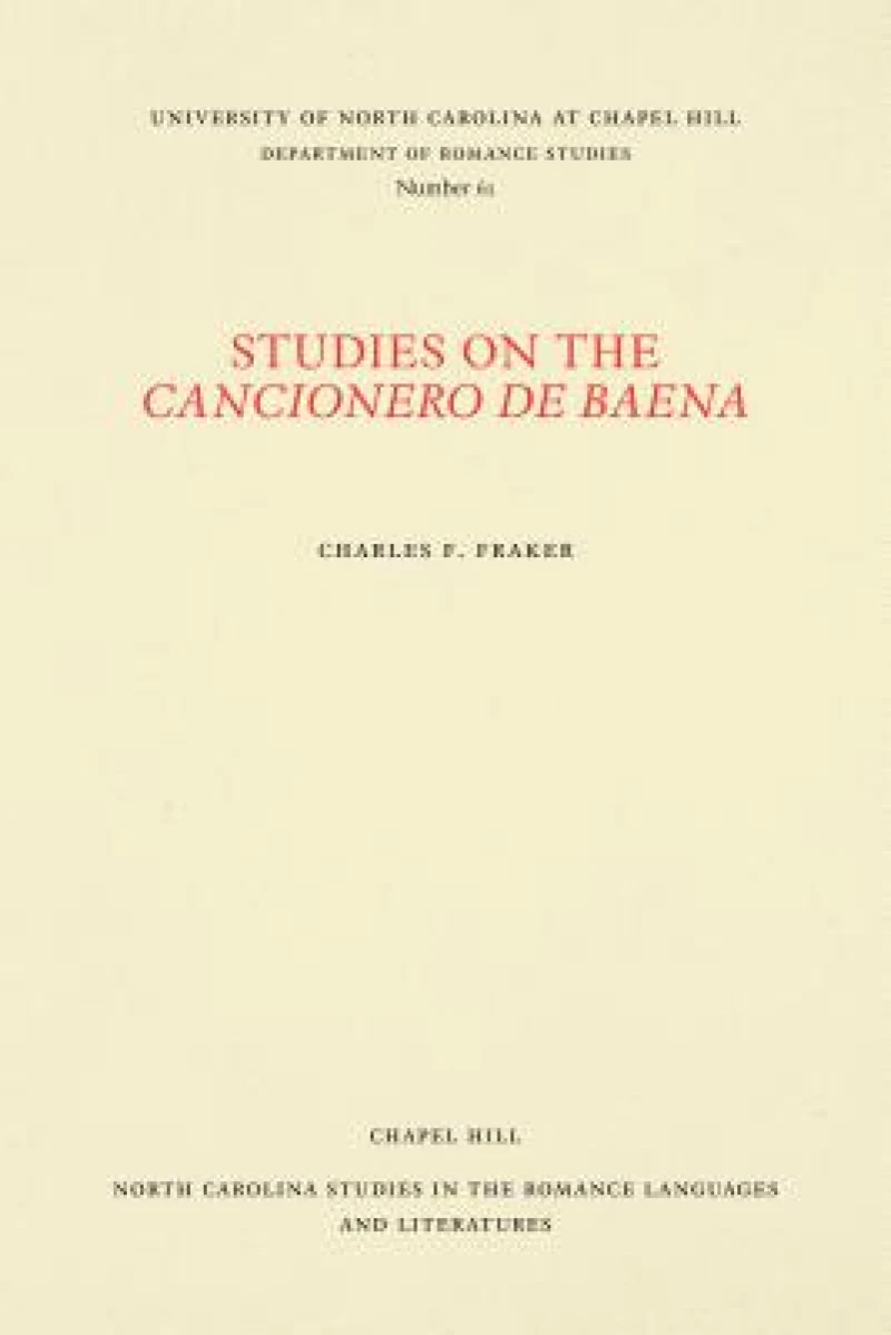 Studies on the Cancionero De Baena