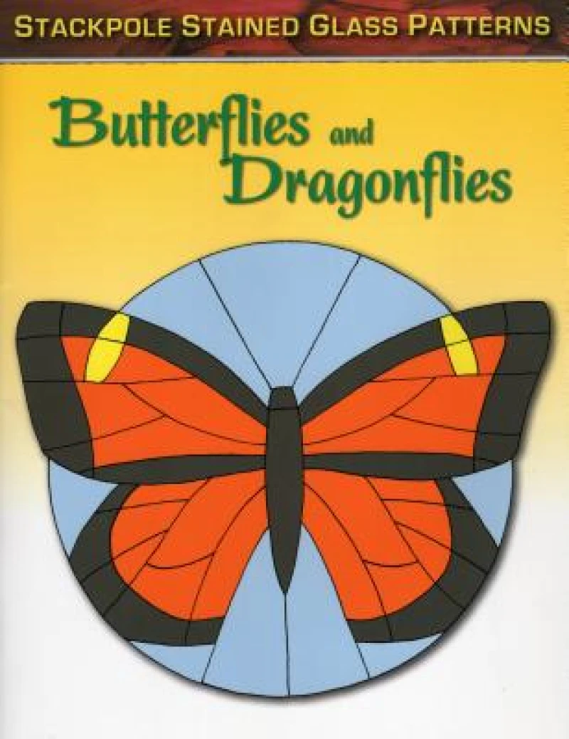 Stained Glass Patterns: Butterflies and Dragonflies