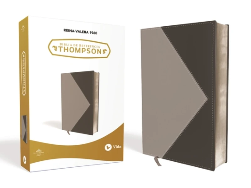 RVR60, Biblia de Referencia Thompson, Leathersoft, Dos tonos, Negro/Gris