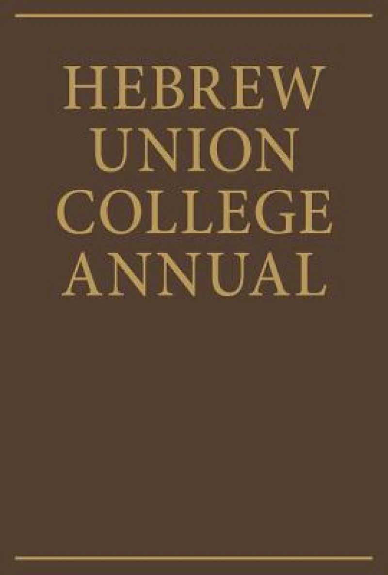 Hebrew Union College Annual