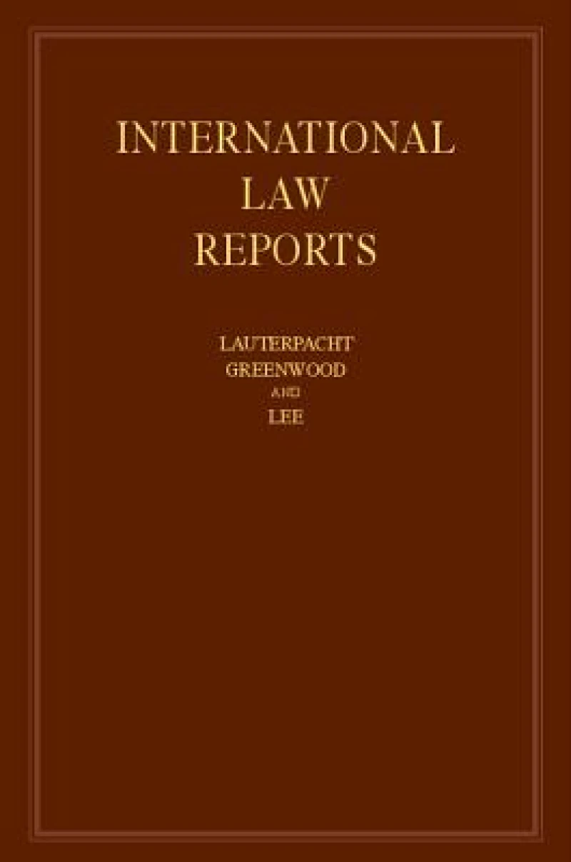 International Law Reports: Volume 163