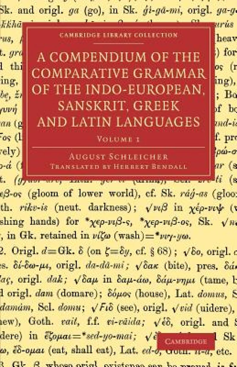 A Compendium of the Comparative Grammar of the Indo-European, Sanskrit, Greek and Latin Languages