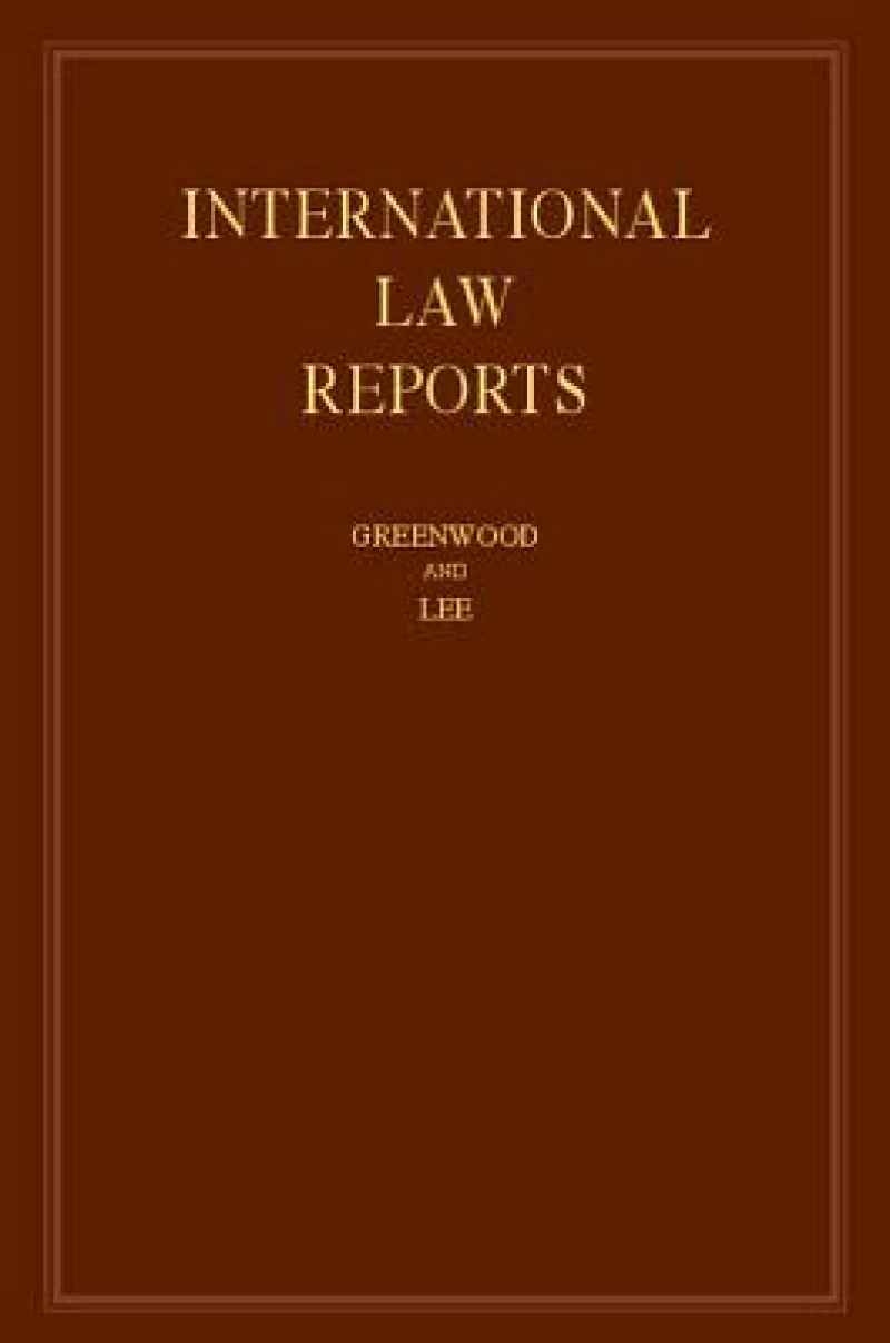 International Law Reports: Volume 170