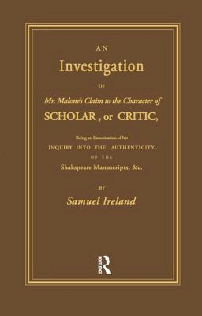 Investigation into Mr. Malone's Claim to Charter of Scholar