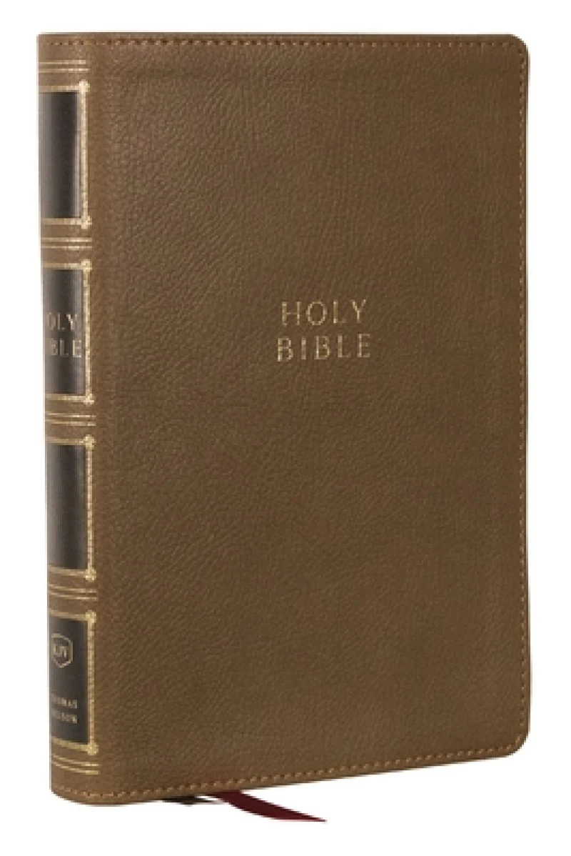 KJV Holy Bible: Compact Bible with 43,000 Center-Column Cross References, Brown Leathersoft, Red Letter, Comfort Print: King James Version