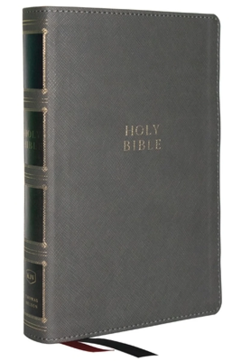 KJV Holy Bible: Compact Bible with 43,000 Center-Column Cross References, Gray Leathersoft, Red Letter, Comfort Print: King James Version