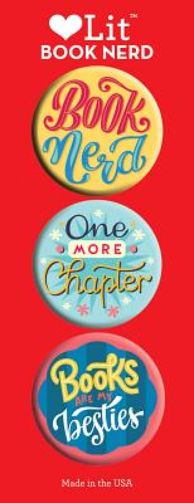 Book Nerd 3 Badge Set