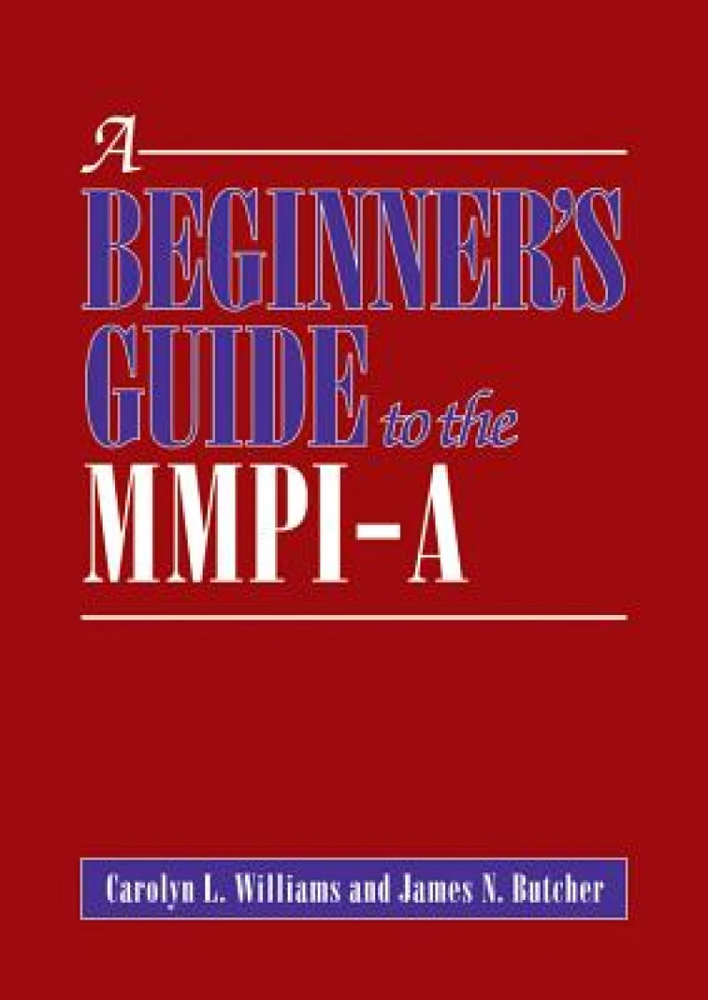A Beginner's Guide to the MMPI-a