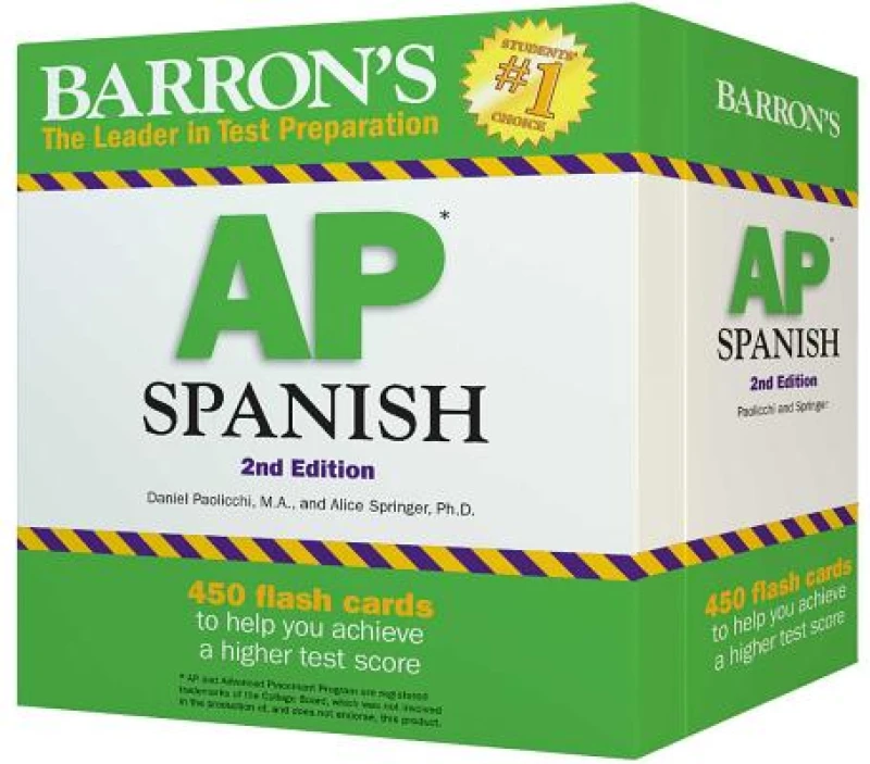 AP Spanish Flashcards, Second Edition: Up-to-Date Review and Practice + Sorting Ring for Custom Study