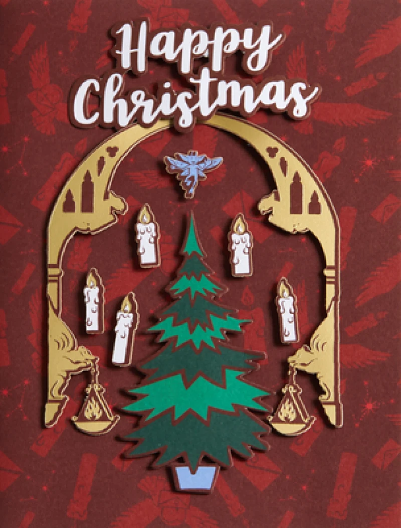 Harry Potter: Great Hall Christmas Ornament Embellished Card