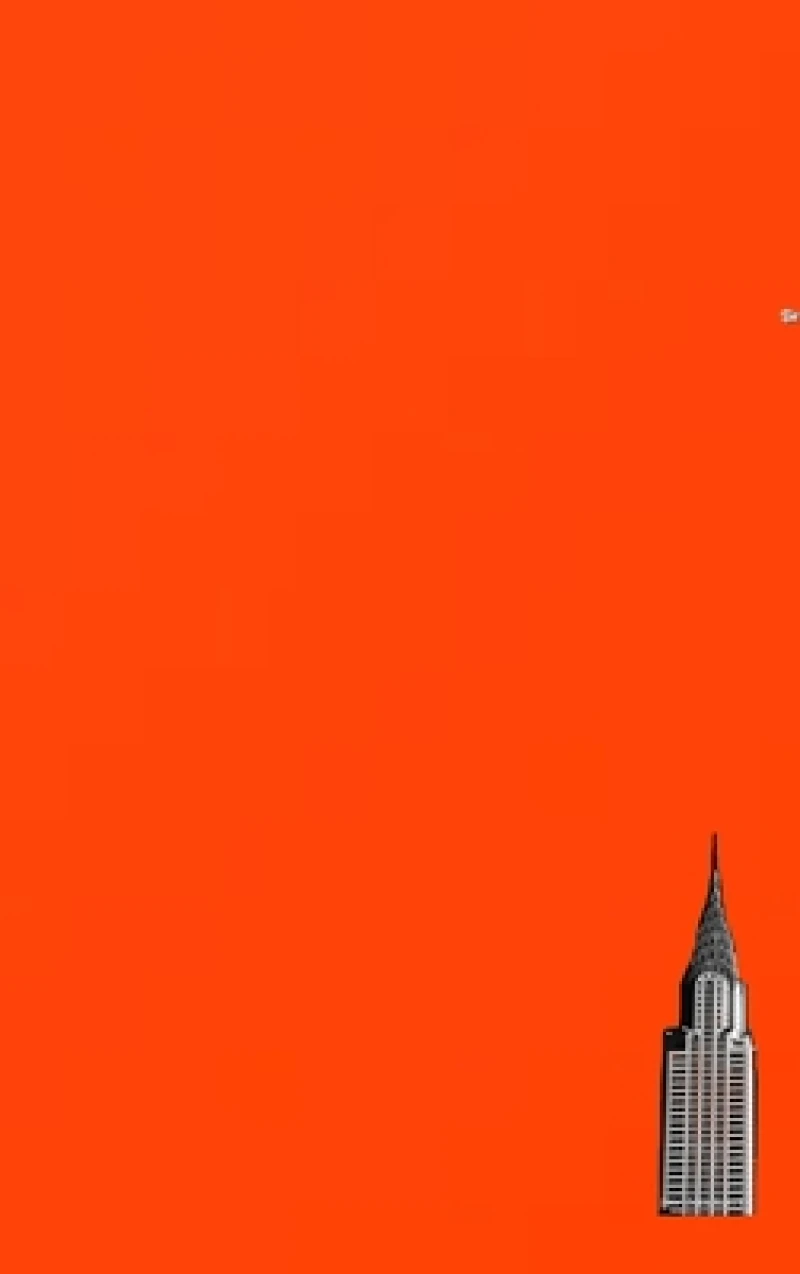 NYC Chrysler building bright orange grid style page notepad $ir Michael limited edition