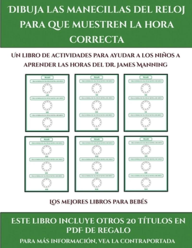 Los mejores libros para bebes (Dibuja las manecillas del reloj para que muestren la hora correcta)