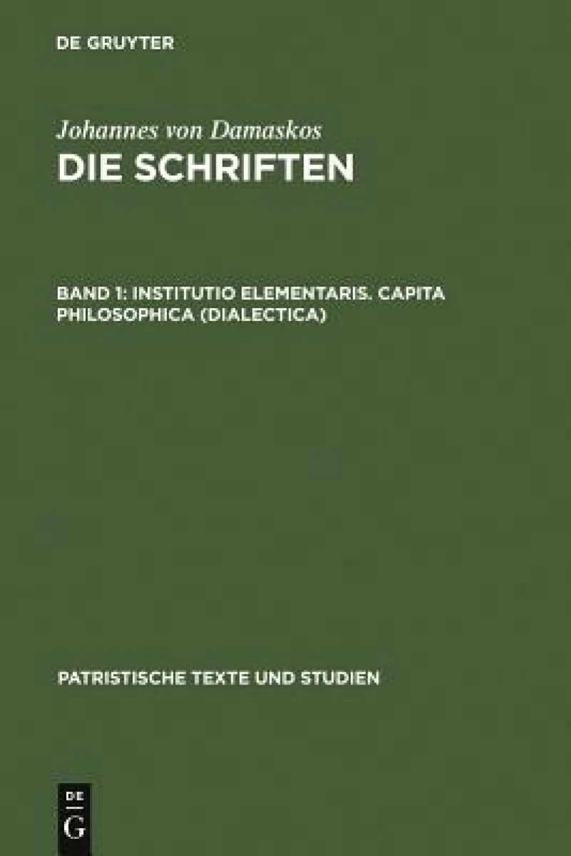 Institutio Elementaris. Capita Philosophica (Dialectica)