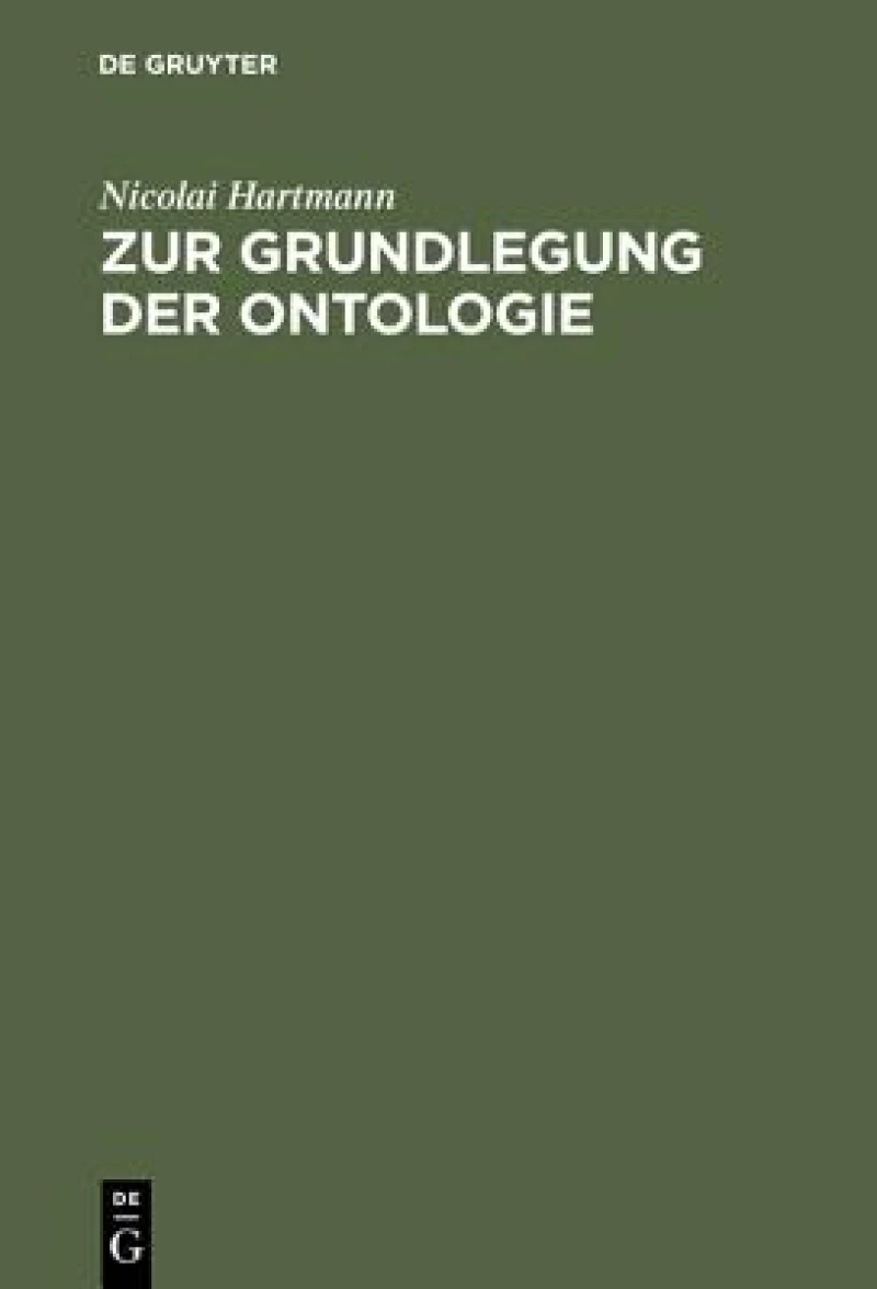 Zur Grundlegung der Ontologie