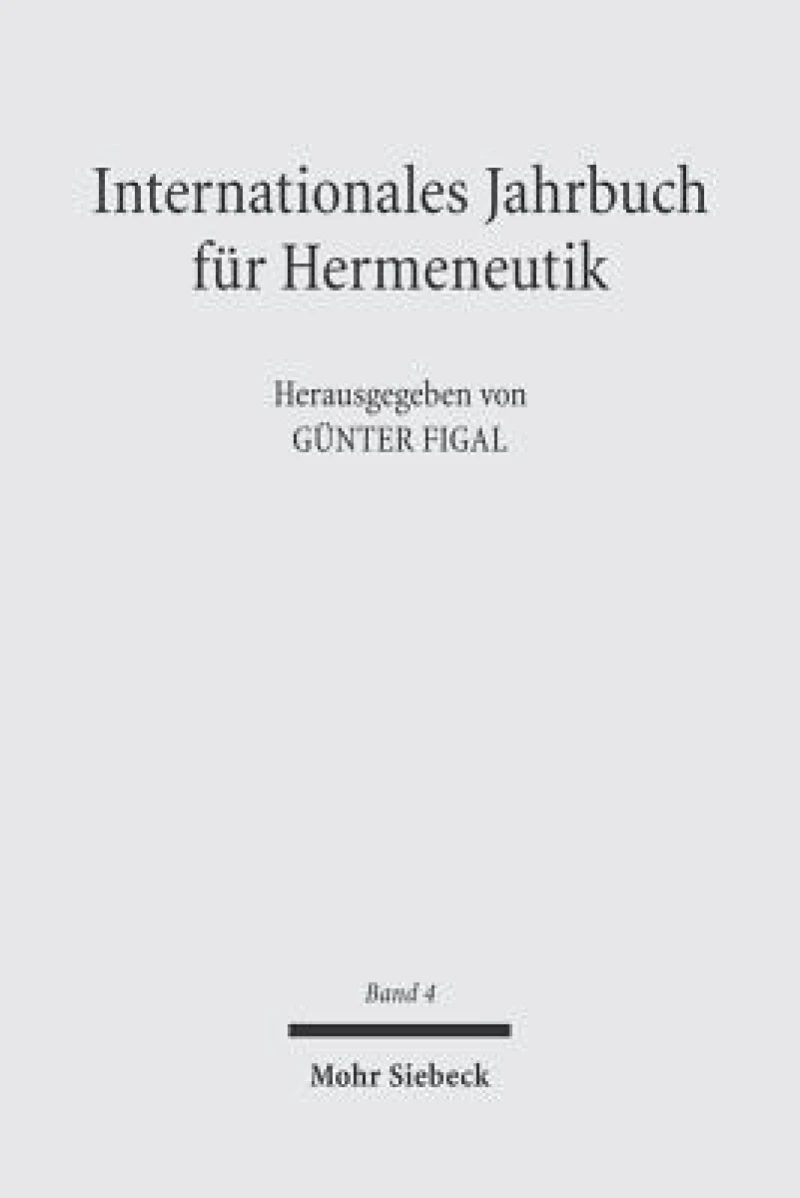 Internationales Jahrbuch fur Hermeneutik