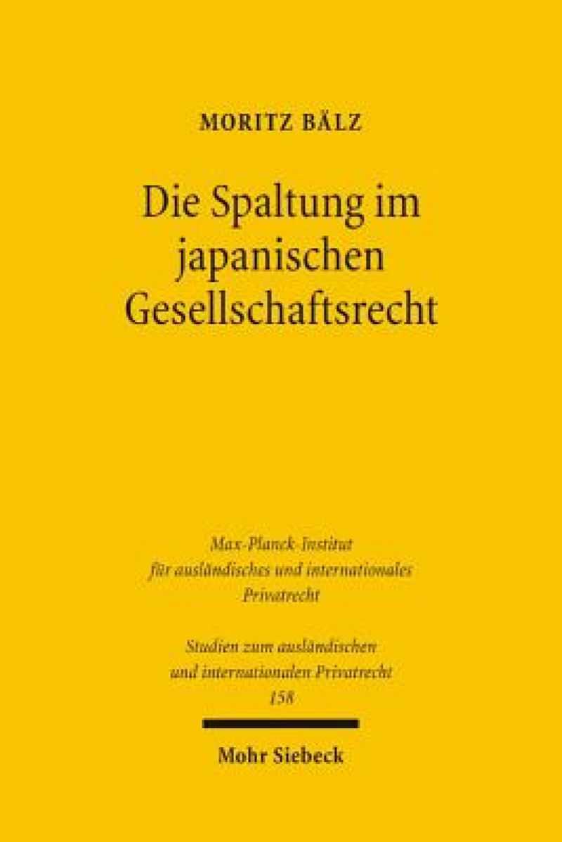Die Spaltung im japanischen Gesellschaftsrecht
