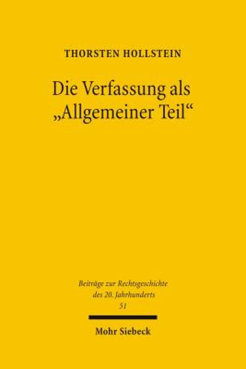 Die Verfassung als "Allgemeiner Teil"