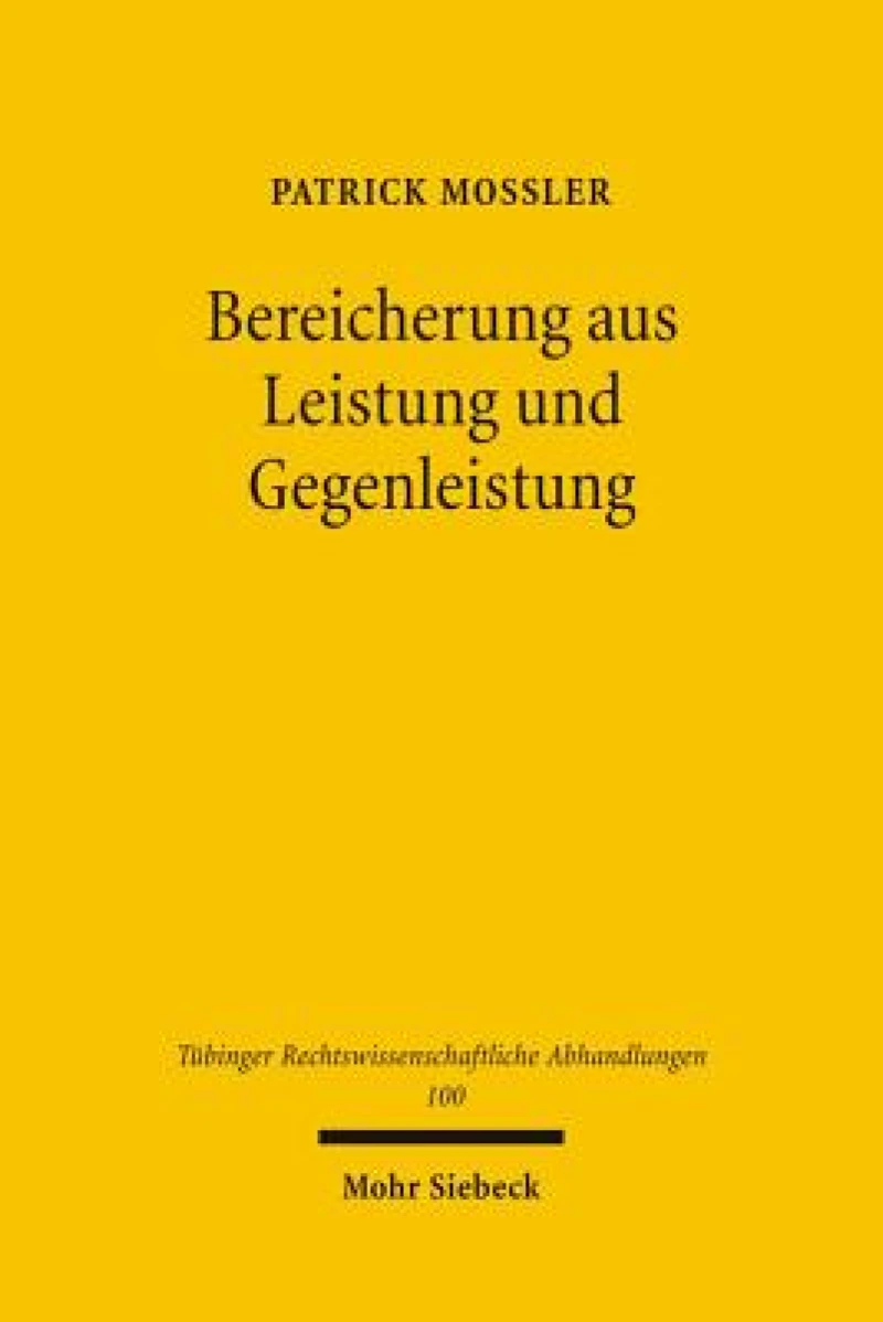Bereicherung aus Leistung und Gegenleistung