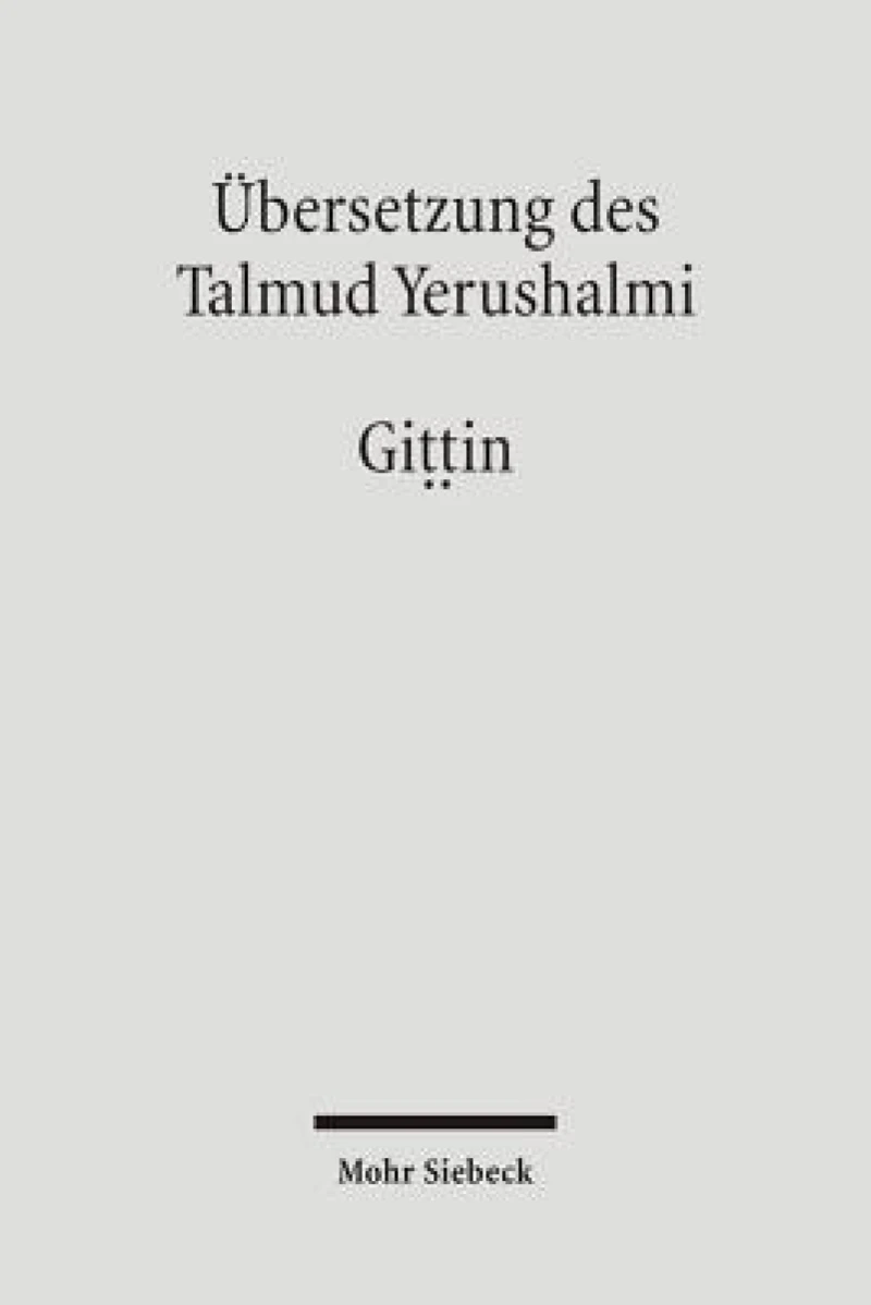 Ubersetzung des Talmud Yerushalmi