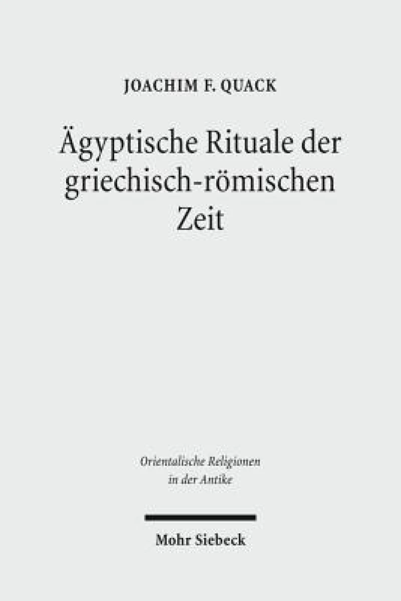 Agyptische Rituale der griechisch-romischen Zeit