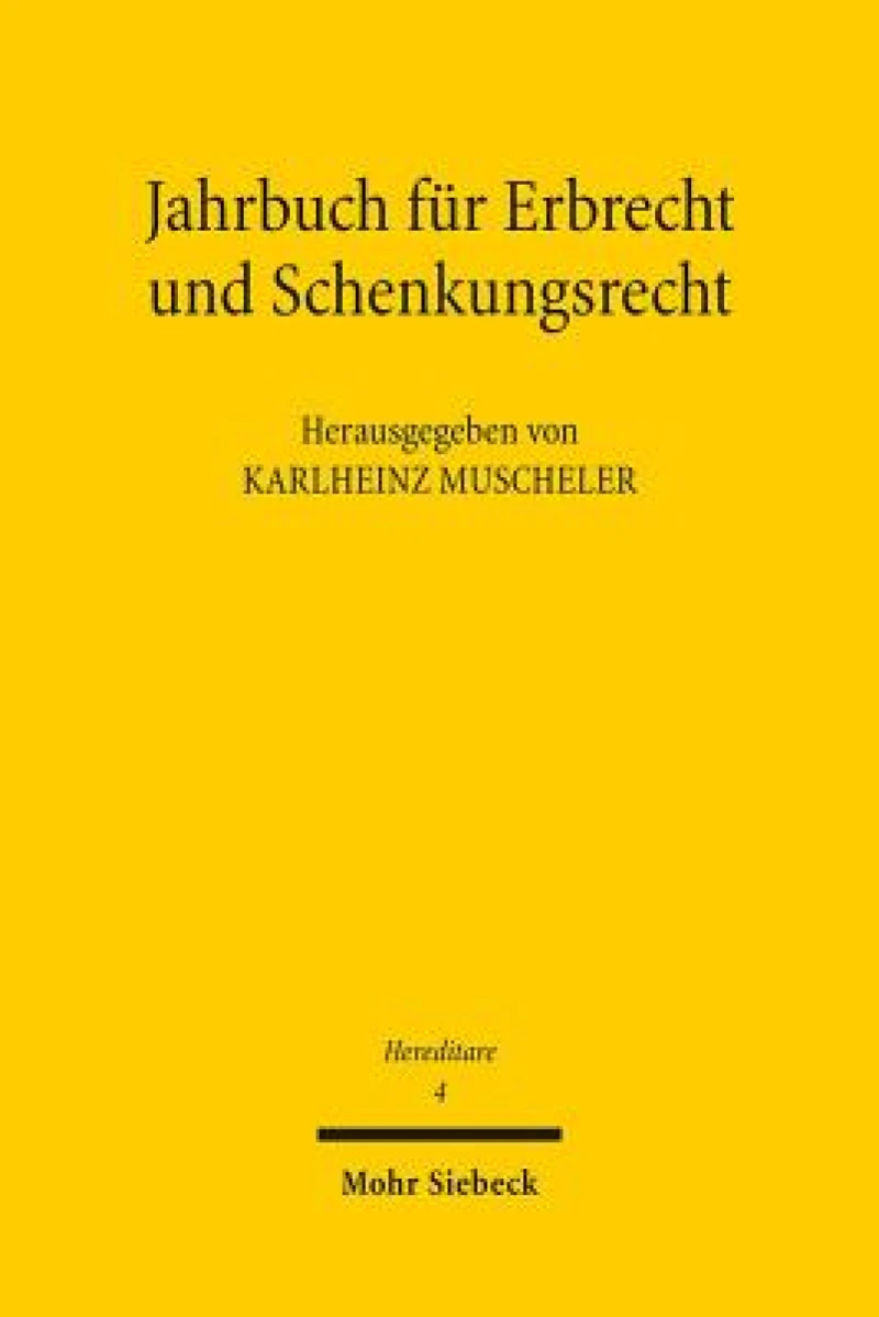 Jahrbuch fur Erbrecht und Schenkungsrecht