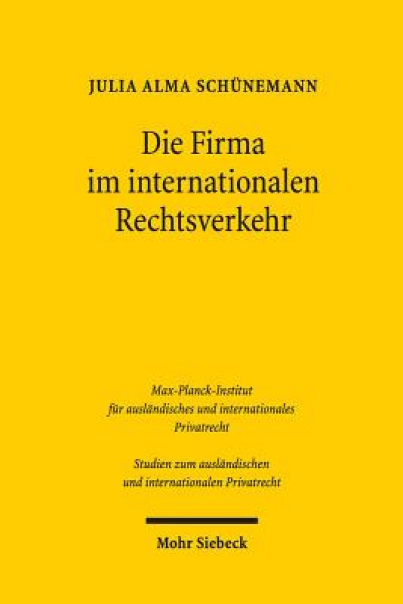 Die Firma im internationalen Rechtsverkehr