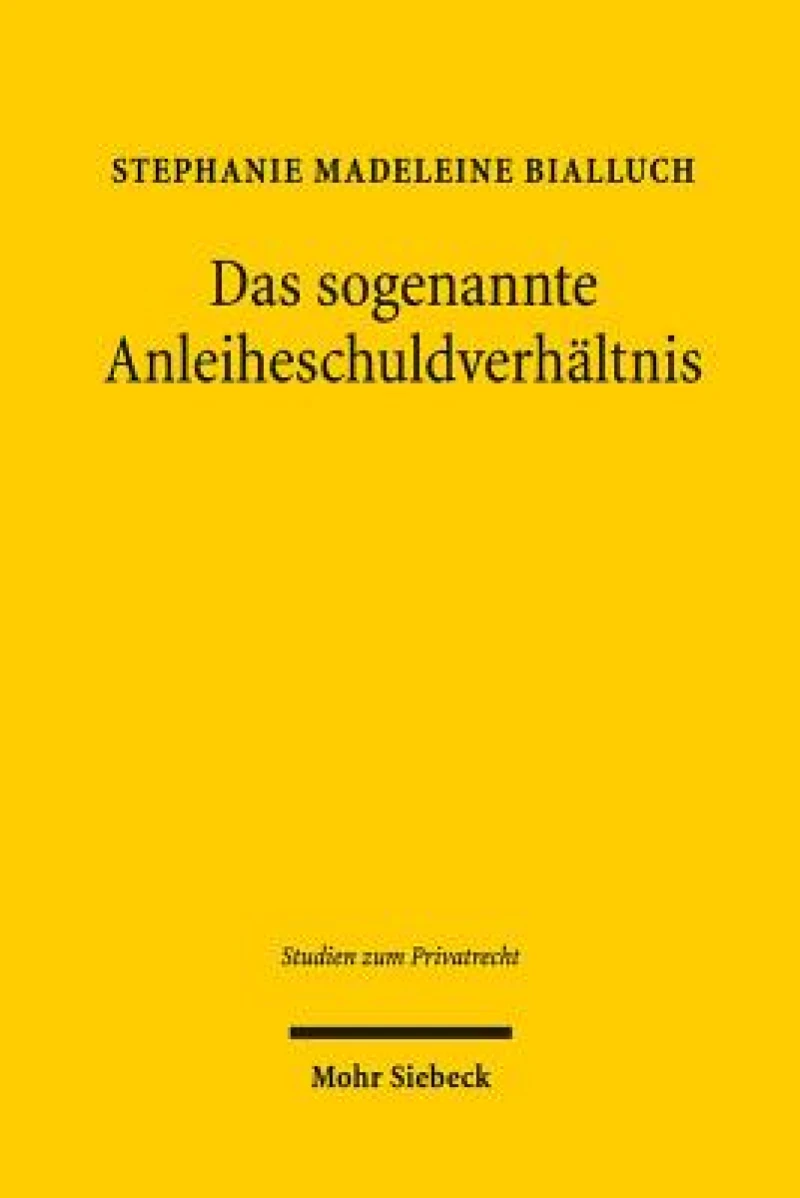 Das sogenannte Anleiheschuldverhaltnis