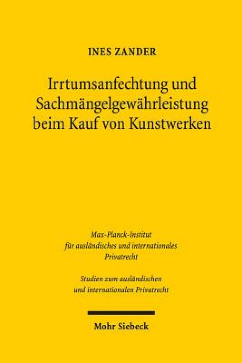 Irrtumsanfechtung und Sachmangelgewahrleistung beim Kauf von Kunstwerken