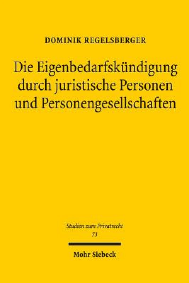 Die Eigenbedarfskundigung durch juristische Personen und Personengesellschaften
