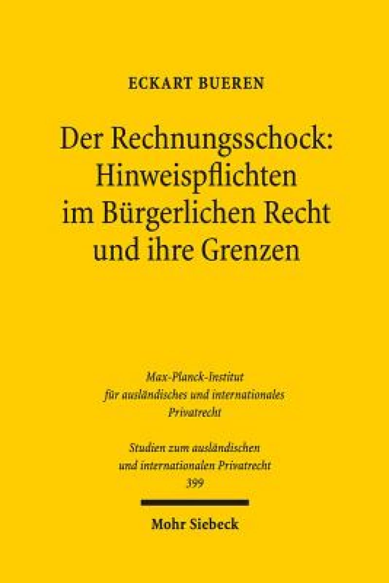 Der Rechnungsschock: Hinweispflichten im Burgerlichen Recht und ihre Grenzen