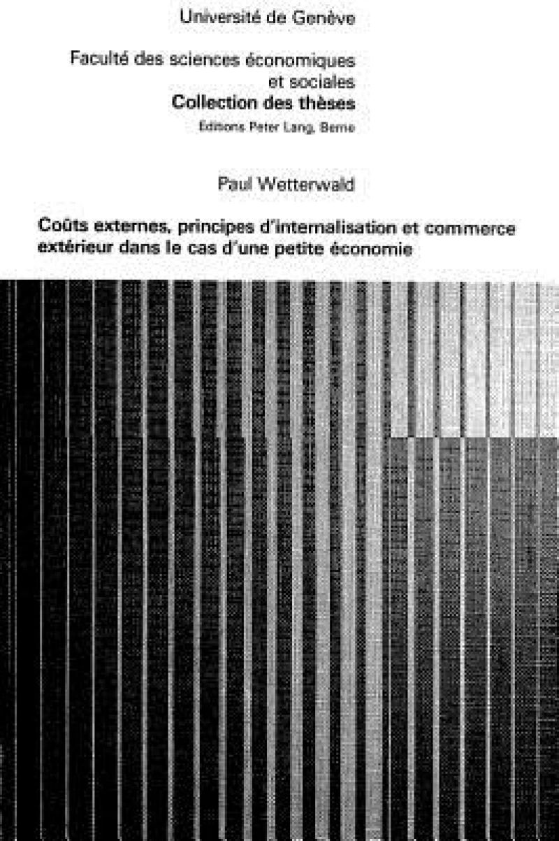 Couts externes, principes d'internalisation et commerce exterieur dans le cas d'une petite economie